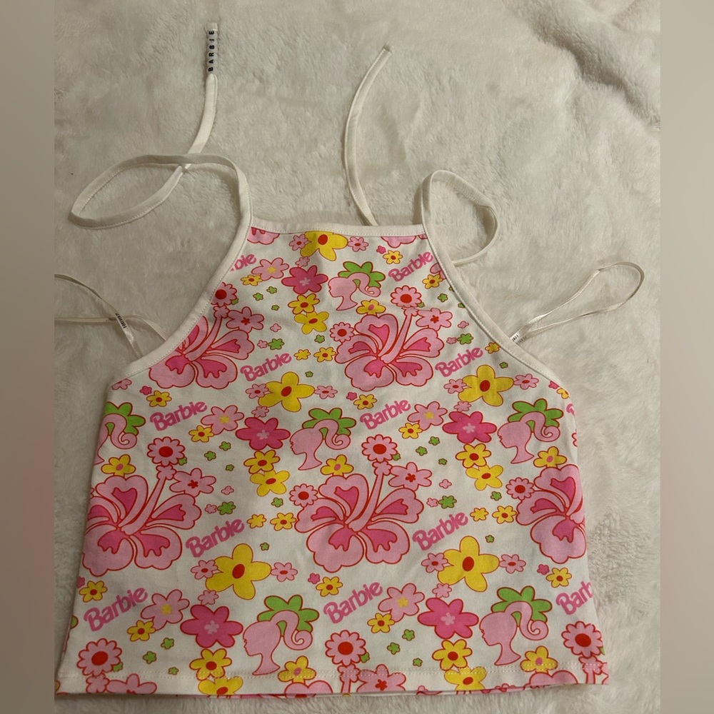 Barbie Halter Top w/ Beaded Strap detail. Forever 21 Never Worn Tag On! Size M